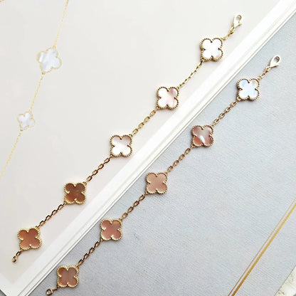 [⭐Mirelle] CLOVER 5 MOTIFS  PINK MOP BRACELET COLLECTION