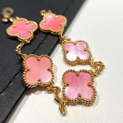 [⭐Mirelle] CLOVER 5 MOTIFS  PINK MOP BRACELET COLLECTION
