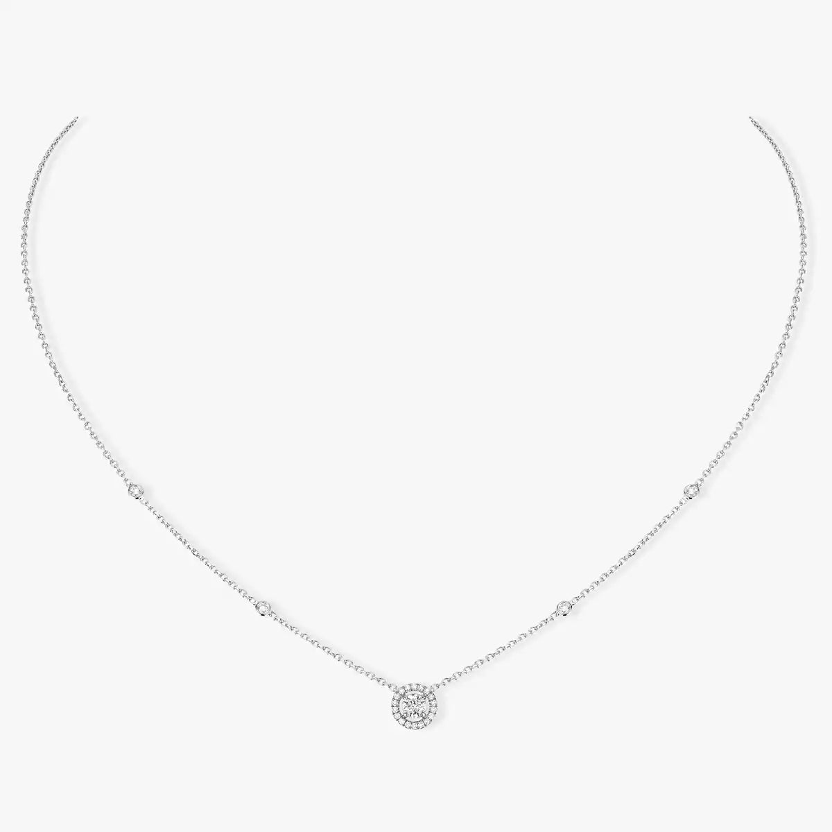 [⭐Mirelle]Diamond Necklace 0,20ct Brilliant Shape Joy