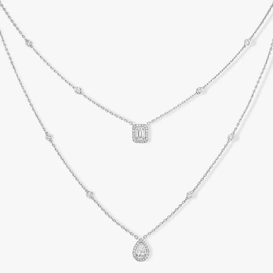 [⭐Mirelle]Diamond Necklace My Twin 2 Rows