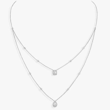 [⭐Mirelle]Diamond Necklace My Twin 2 Rows
