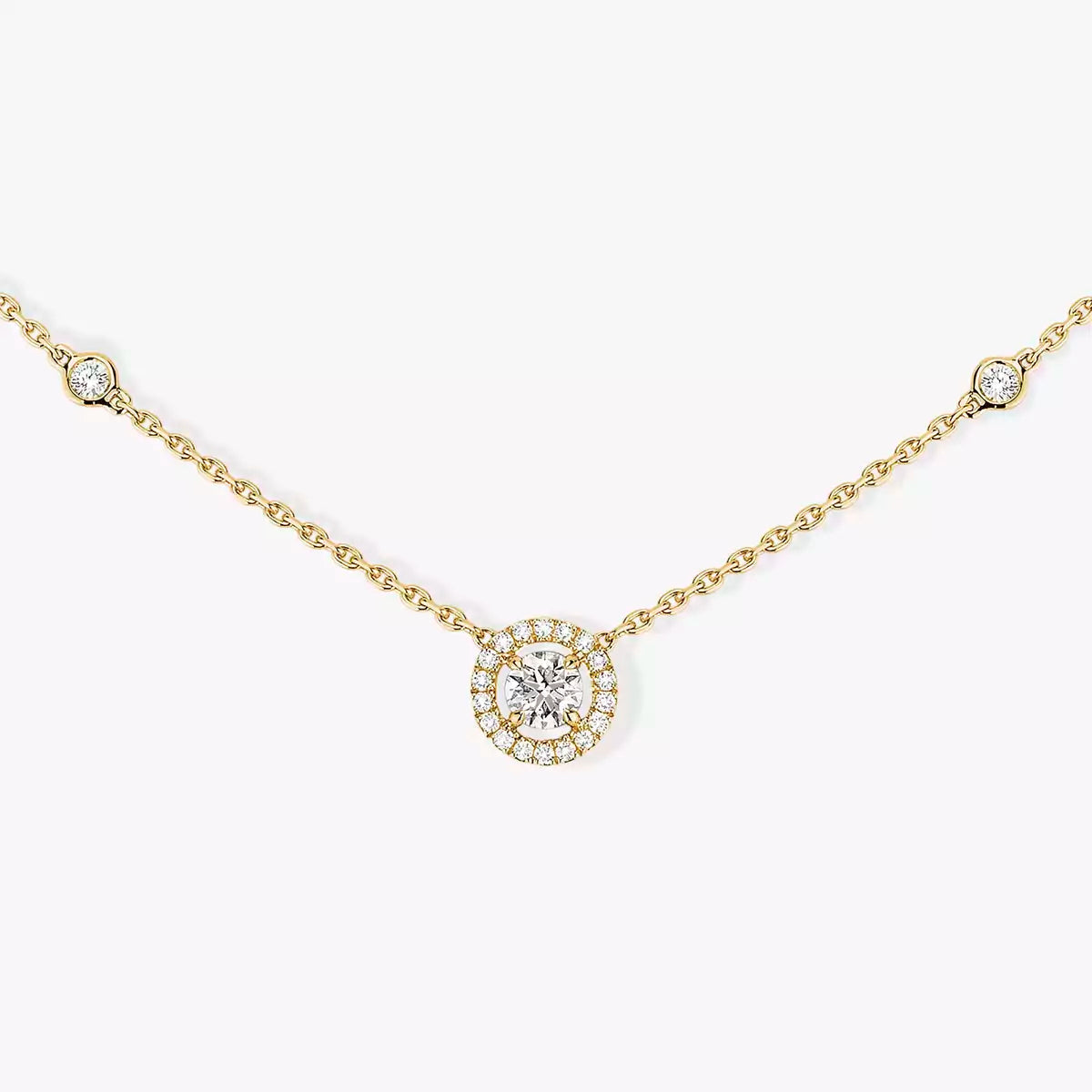 [⭐Mirelle]Diamond Necklace 0,20ct Brilliant Shape Joy