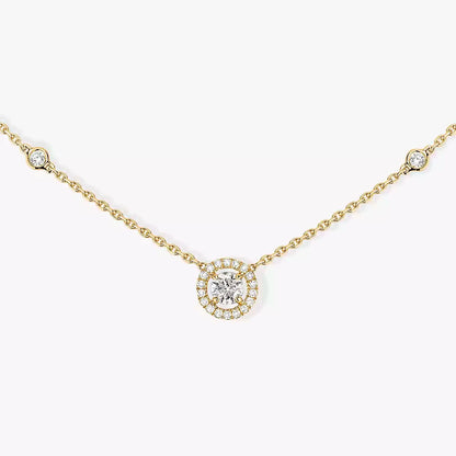 [⭐Mirelle]Diamond Necklace 0,20ct Brilliant Shape Joy