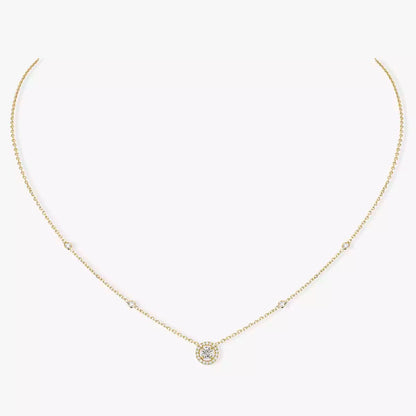[⭐Mirelle]Diamond Necklace 0,20ct Brilliant Shape Joy