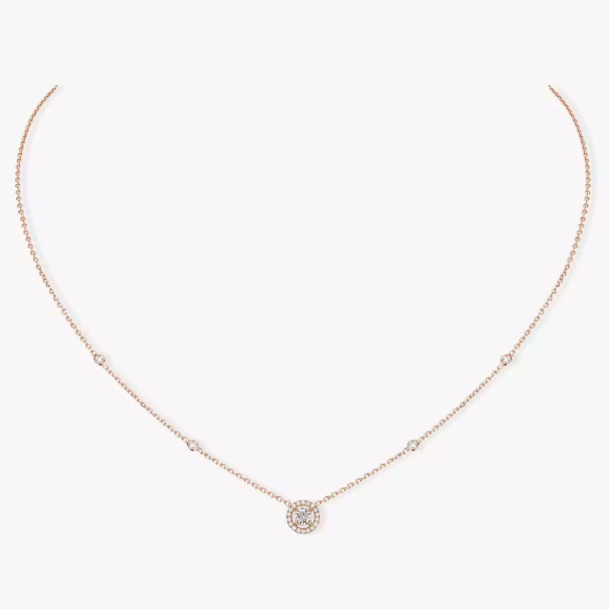 [⭐Mirelle]Diamond Necklace 0,20ct Brilliant Shape Joy