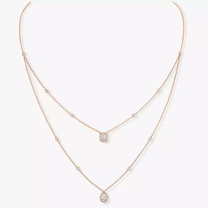 [⭐Mirelle]Diamond Necklace My Twin 2 Rows