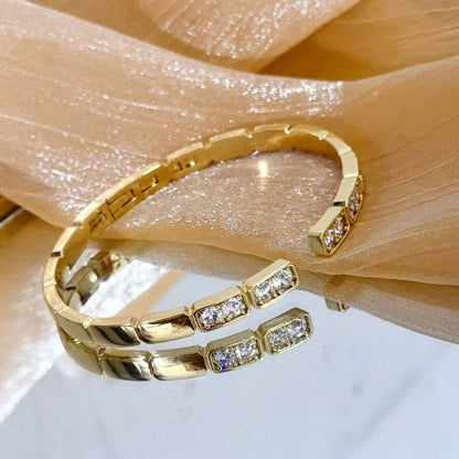 [⭐Mirelle jewelrys]LOVE DIAMOND OPEN  BRACELET