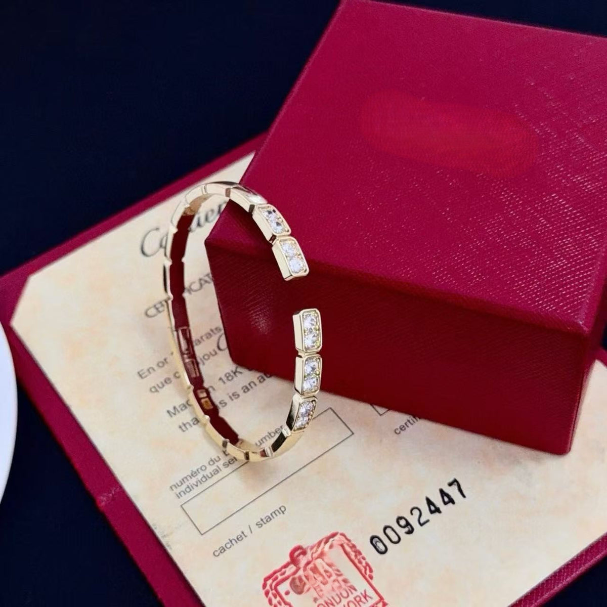 [⭐Mirelle jewelrys]LOVE DIAMOND OPEN  BRACELET
