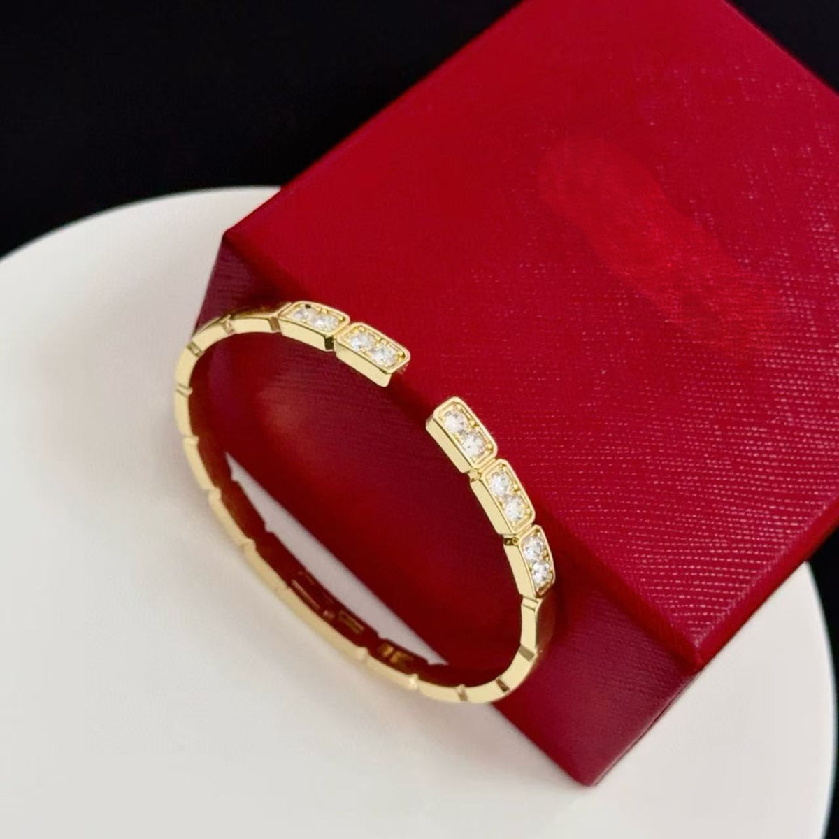 [⭐Mirelle jewelrys]LOVE DIAMOND OPEN  BRACELET
