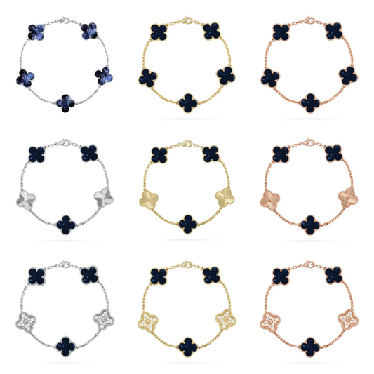 [⭐Mirelle]CLOVER 5 MOTIF PIETERSITE BRACELET COLLECTION