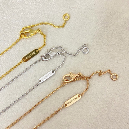 [⭐Mirelle]NEW 15MM PURPLE SAND-GOLD FOUR-LEAF CLOVER NECKLACE