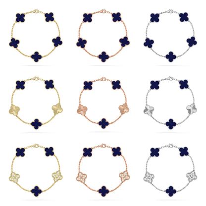 [⭐Mirelle]CLOVER 5 MOTIF LAPIS LAZULI BRACELET COLLECTION