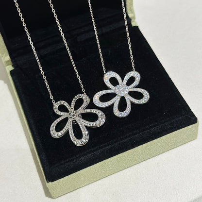 [⭐Mirelle]FLOWERLACE NECKLACE FULL DIAMONDS