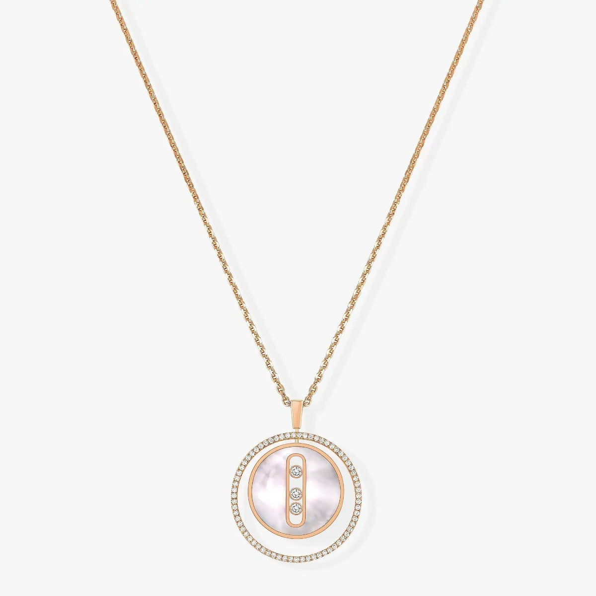 [⭐Mirelle]Demo MOVE MM NACRE BLANCHE DIAMOND NECKLACE