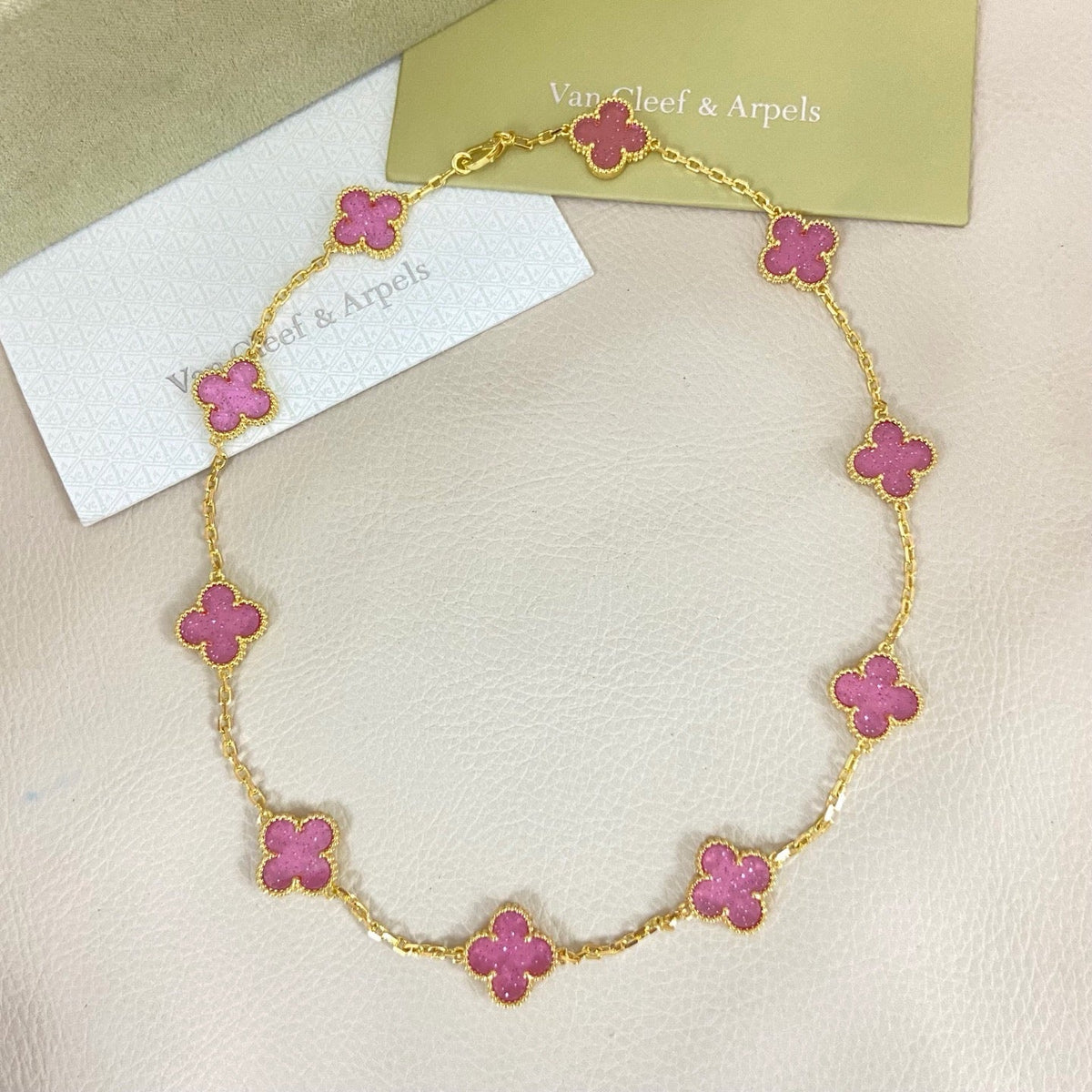 [⭐Mirelle]CLOVER 10 MOTIFS  NEW BUBBLE PINK ENAMEL