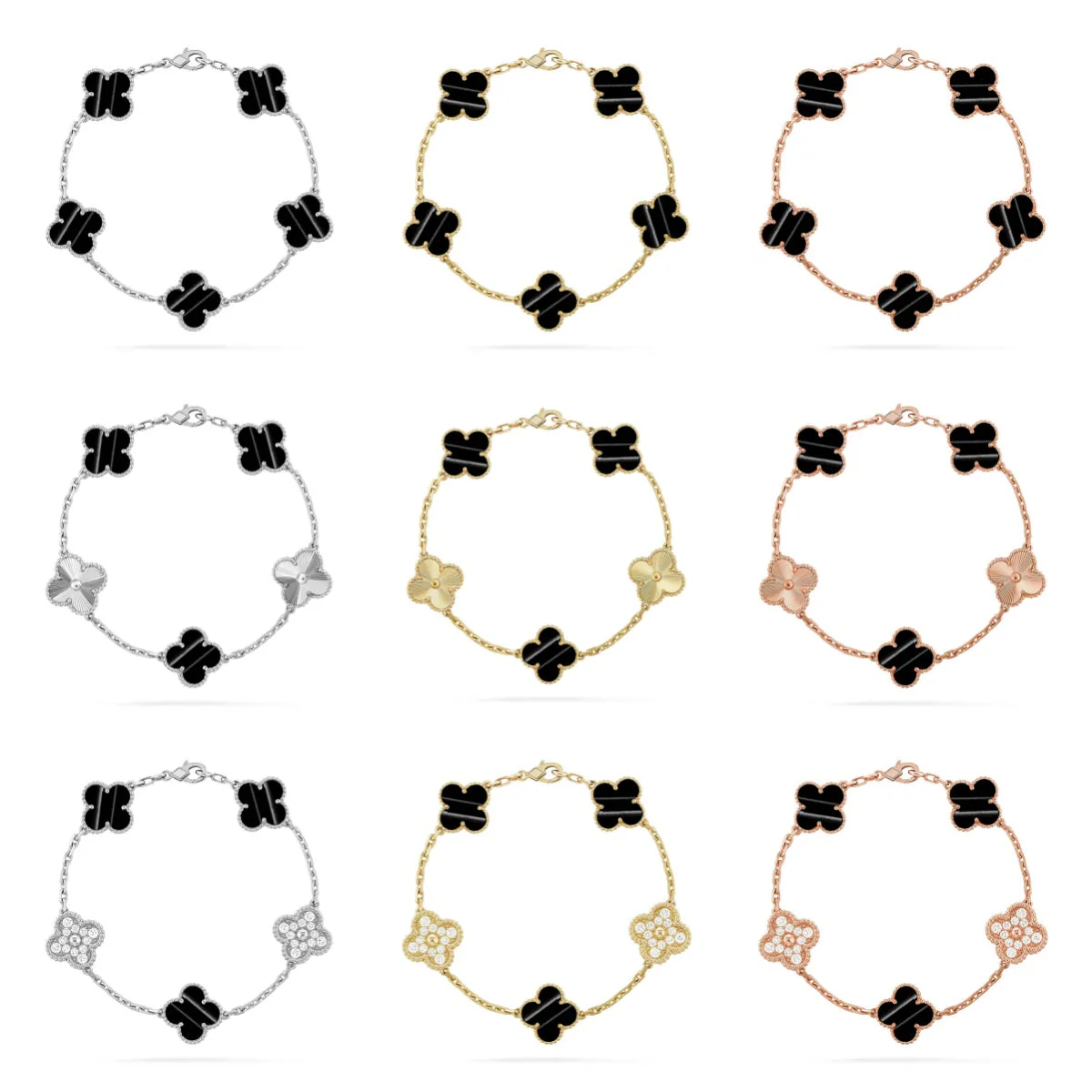 [⭐Mirelle] CLOVER 5 MOTIF PULSAR STONE BRACELET COLLECTION