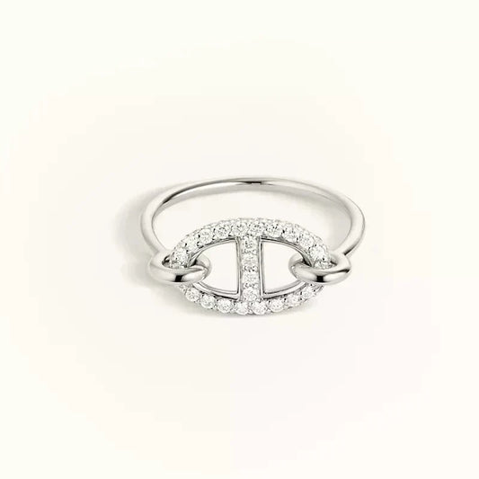 [⭐Mirelle]RONDE SMALL SILVER DIAMOND RING