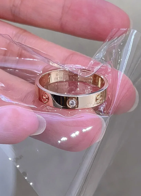 [⭐Mirelle]LOVE RING 4MM 1 DIAMOND