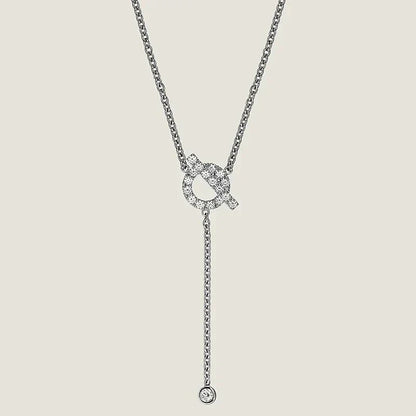 [⭐Mirelle]FINESSE SILVER DIAMOND NECKLACE