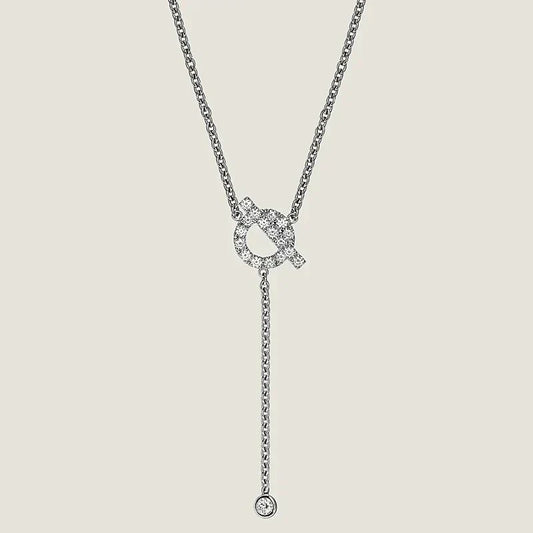 [⭐Mirelle]FINESSE SILVER DIAMOND NECKLACE