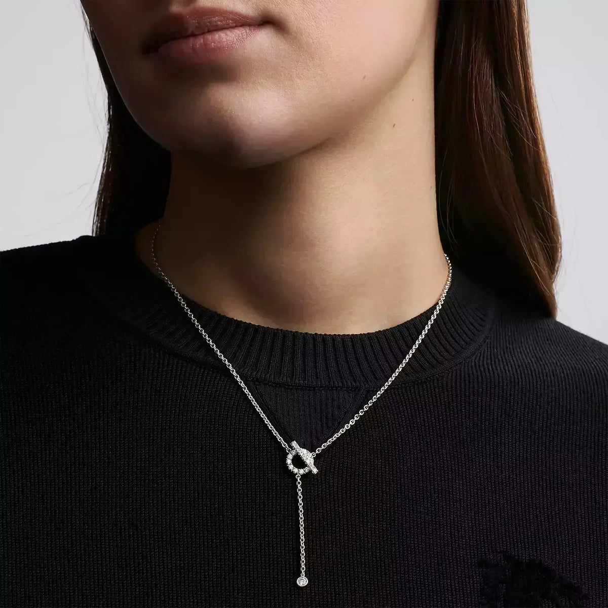 [⭐Mirelle]FINESSE SILVER DIAMOND NECKLACE