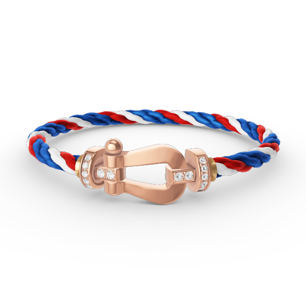 [⭐Mirelle]FORCE LARGE HORSESHOE HALF DIAMOND BRACELET ROSE GOLD