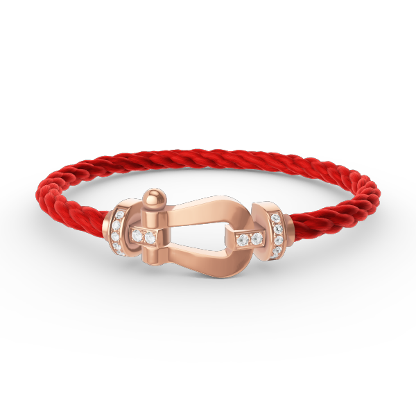 [⭐Mirelle]FORCE LARGE HORSESHOE HALF DIAMOND BRACELET ROSE GOLD