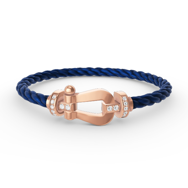 [⭐Mirelle]FORCE LARGE HORSESHOE HALF DIAMOND BRACELET ROSE GOLD