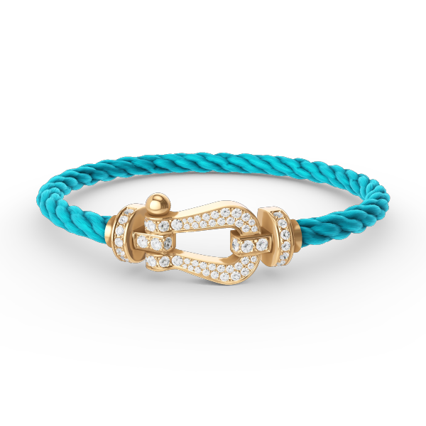[⭐Mirelle]FORCE LARGE HORSESHOE FULL DIAMOND BRACELET GOLD