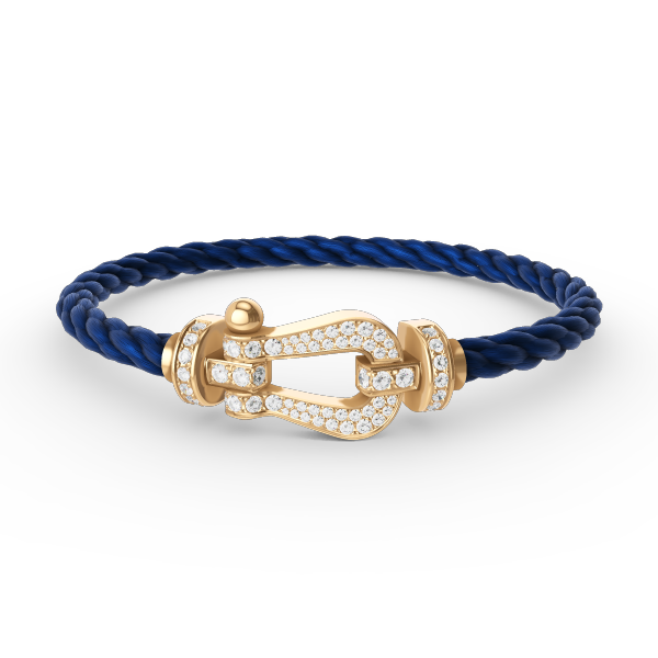 [⭐Mirelle]FORCE LARGE HORSESHOE FULL DIAMOND BRACELET GOLD
