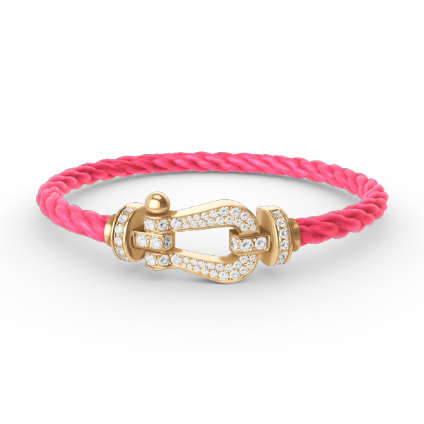 [⭐Mirelle]FORCE LARGE HORSESHOE FULL DIAMOND BRACELET GOLD