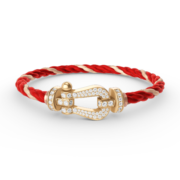 [⭐Mirelle]FORCE LARGE HORSESHOE FULL DIAMOND BRACELET GOLD