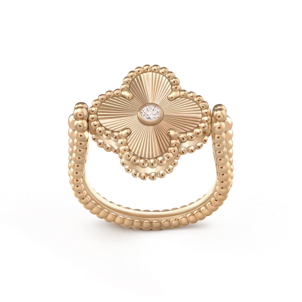 [⭐Mirelle]CLOVER RIVERSIBLE ROSE GOLD RING