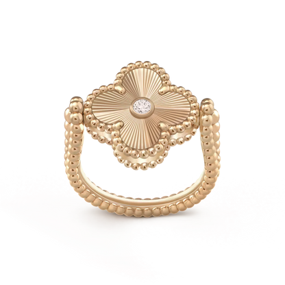 [⭐Mirelle]CLOVER RIVERSIBLE ROSE GOLD RING
