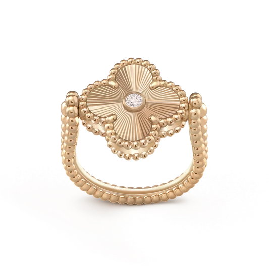 [⭐Mirelle]CLOVER RIVERSIBLE ROSE GOLD RING