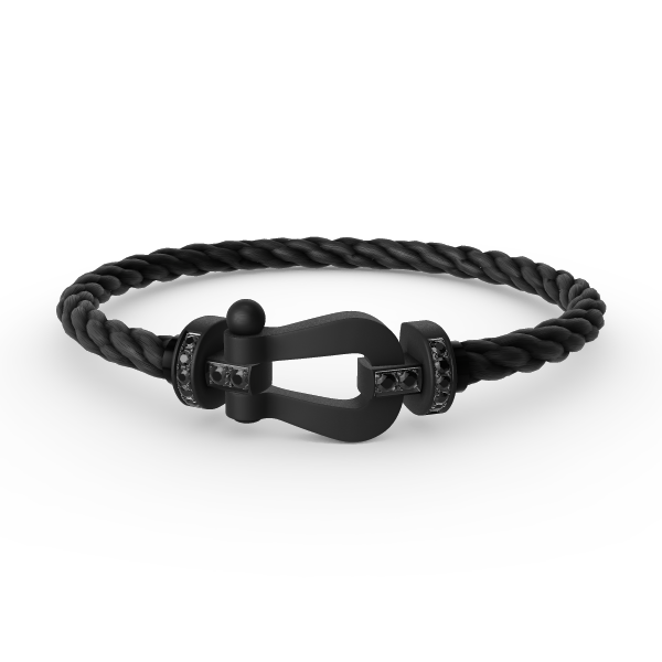 [⭐Mirelle]FORCE LARGE SERIES HORSESHOE BLACK SAMURAI BRACELET