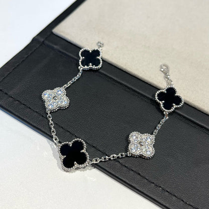 [⭐Mirelle] CLOVER 5 MOTIF ONYXS BRACELET COLLECTION