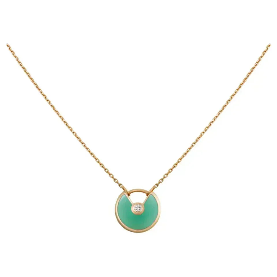 [⭐Mirelle]AMULETTE GOLD MALACHITE NECKLACE
