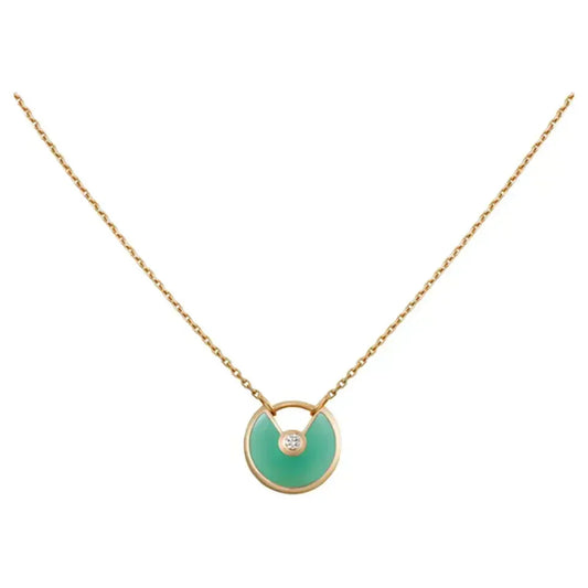[⭐Mirelle]AMULETTE GOLD MALACHITE NECKLACE