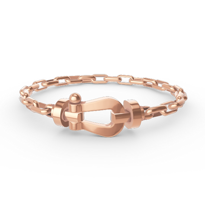 [⭐Mirelle]FORCE LARGE HORSESHOE CLASP  METAL BRACELET