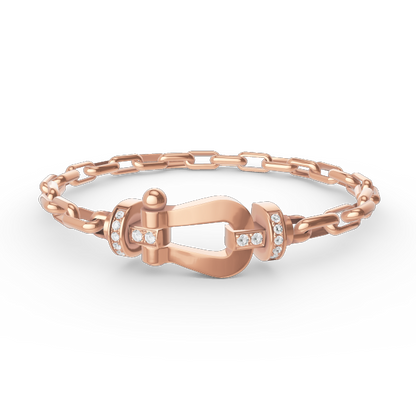 [⭐Mirelle]FORCE LARGE HORSESHOE CLASP  METAL BRACELET
