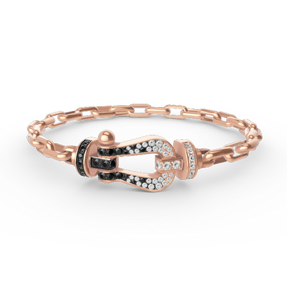[⭐Mirelle]FORCE LARGE HORSESHOE CLASP  METAL BRACELET