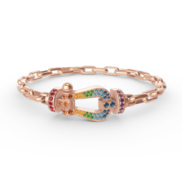 [⭐Mirelle]FORCE LARGE HORSESHOE CLASP  METAL BRACELET
