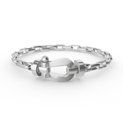 [⭐Mirelle]FORCE LARGE HORSESHOE CLASP  METAL BRACELET