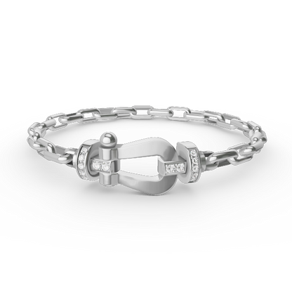 [⭐Mirelle]FORCE LARGE HORSESHOE CLASP  METAL BRACELET