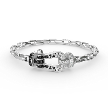 [⭐Mirelle]FORCE LARGE HORSESHOE CLASP  METAL BRACELET