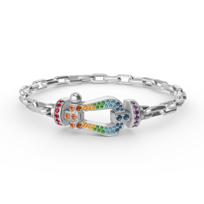 [⭐Mirelle]FORCE LARGE HORSESHOE CLASP  METAL BRACELET