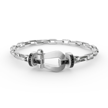 [⭐Mirelle]FORCE LARGE HORSESHOE CLASP  METAL BRACELET