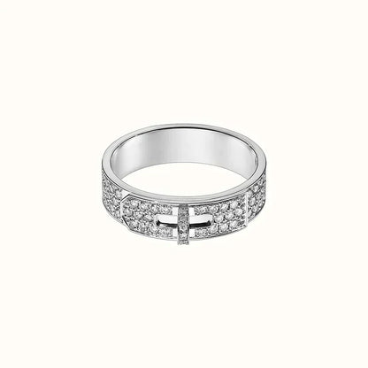 [⭐Mirelle]KELLY SILVER DIAMOND RING