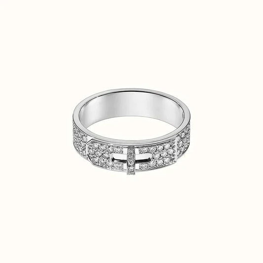 [⭐Mirelle]KELLY SILVER DIAMOND RING